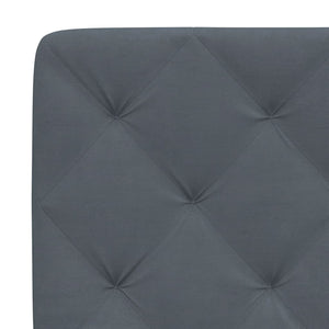 Headboard Cushion Dark Grey 140 cm Velvet