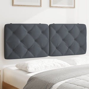 Headboard Cushion Dark Grey 140 cm Velvet