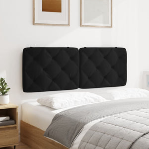 Headboard Cushion Black 140 cm Velvet