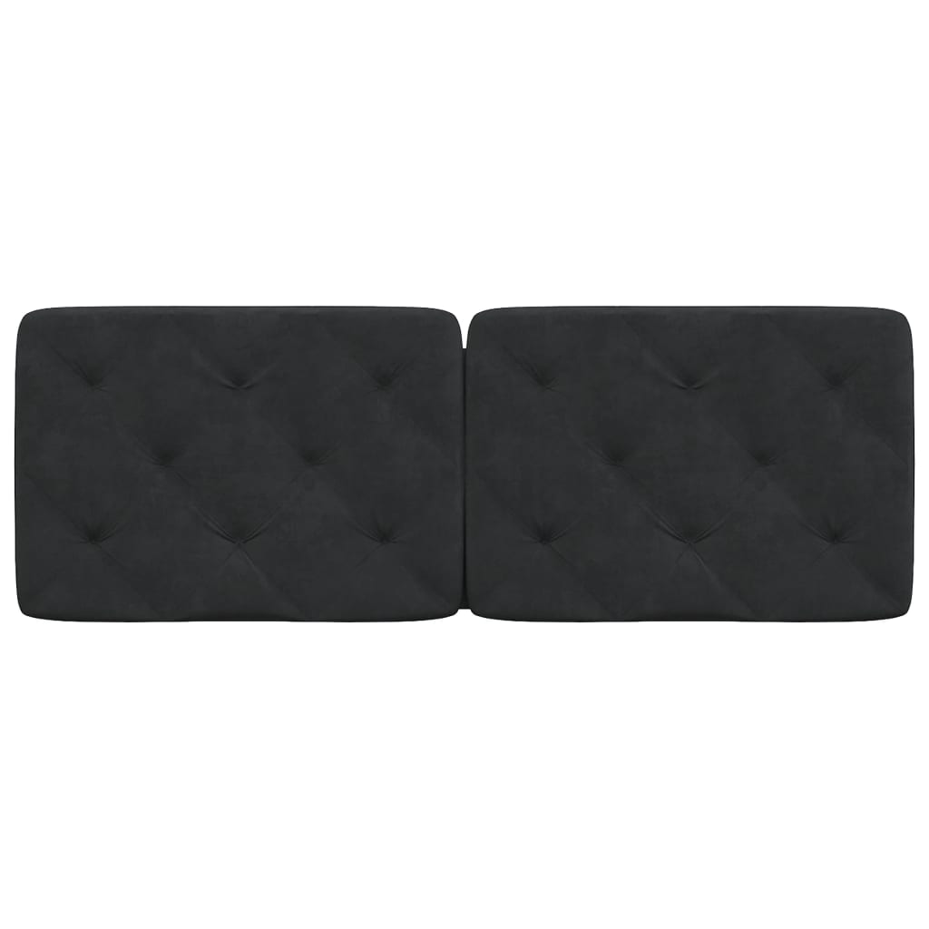 Headboard Cushion Black 140 cm Velvet