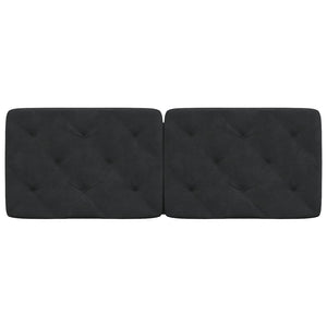 Headboard Cushion Black 140 cm Velvet