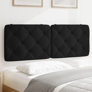 Headboard Cushion Black 140 cm Velvet