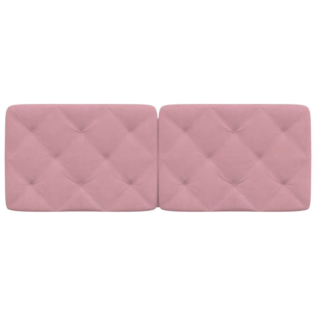 Headboard Cushion Pink 140 cm Velvet