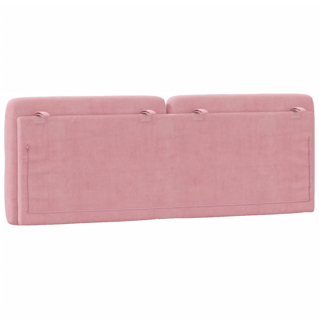 Headboard Cushion Pink 140 cm Velvet