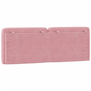 Headboard Cushion Pink 140 cm Velvet