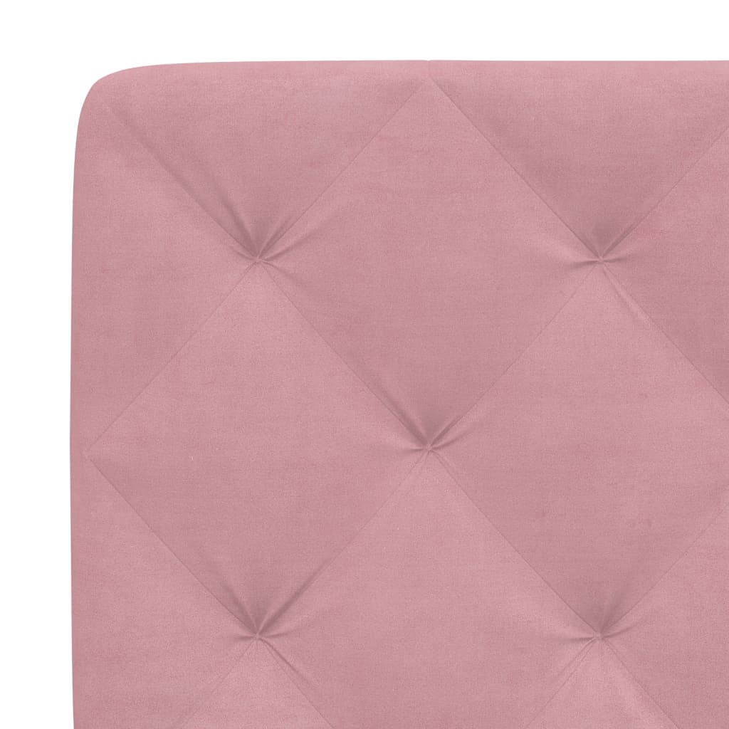 Headboard Cushion Pink 140 cm Velvet