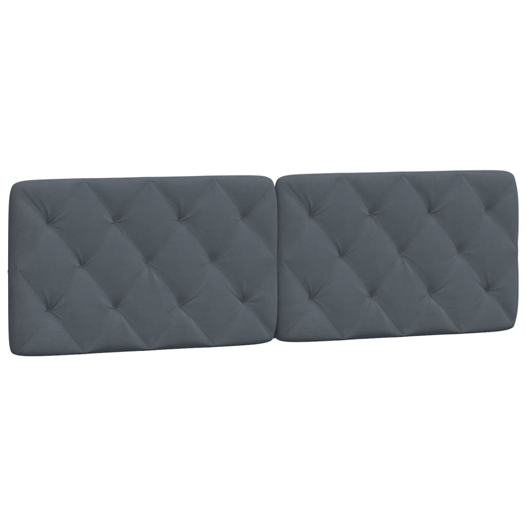 Headboard Cushion Dark Grey 160 cm Velvet