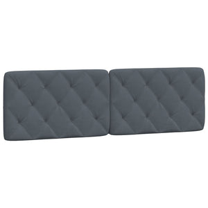 Headboard Cushion Dark Grey 160 cm Velvet