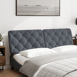 Headboard Cushion Dark Grey 160 cm Velvet