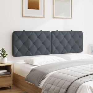 Headboard Cushion Dark Grey 160 cm Velvet