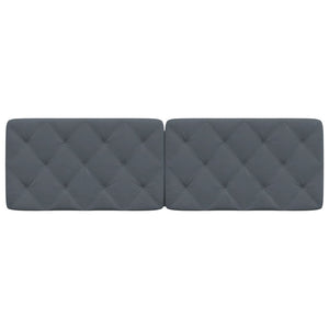 Headboard Cushion Dark Grey 160 cm Velvet