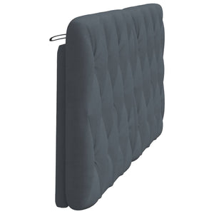 Headboard Cushion Dark Grey 160 cm Velvet