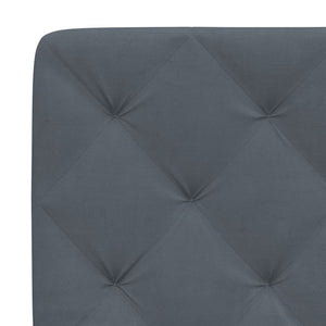 Headboard Cushion Dark Grey 160 cm Velvet