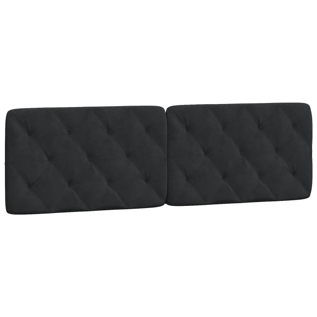 Headboard Cushion Black 160 cm Velvet