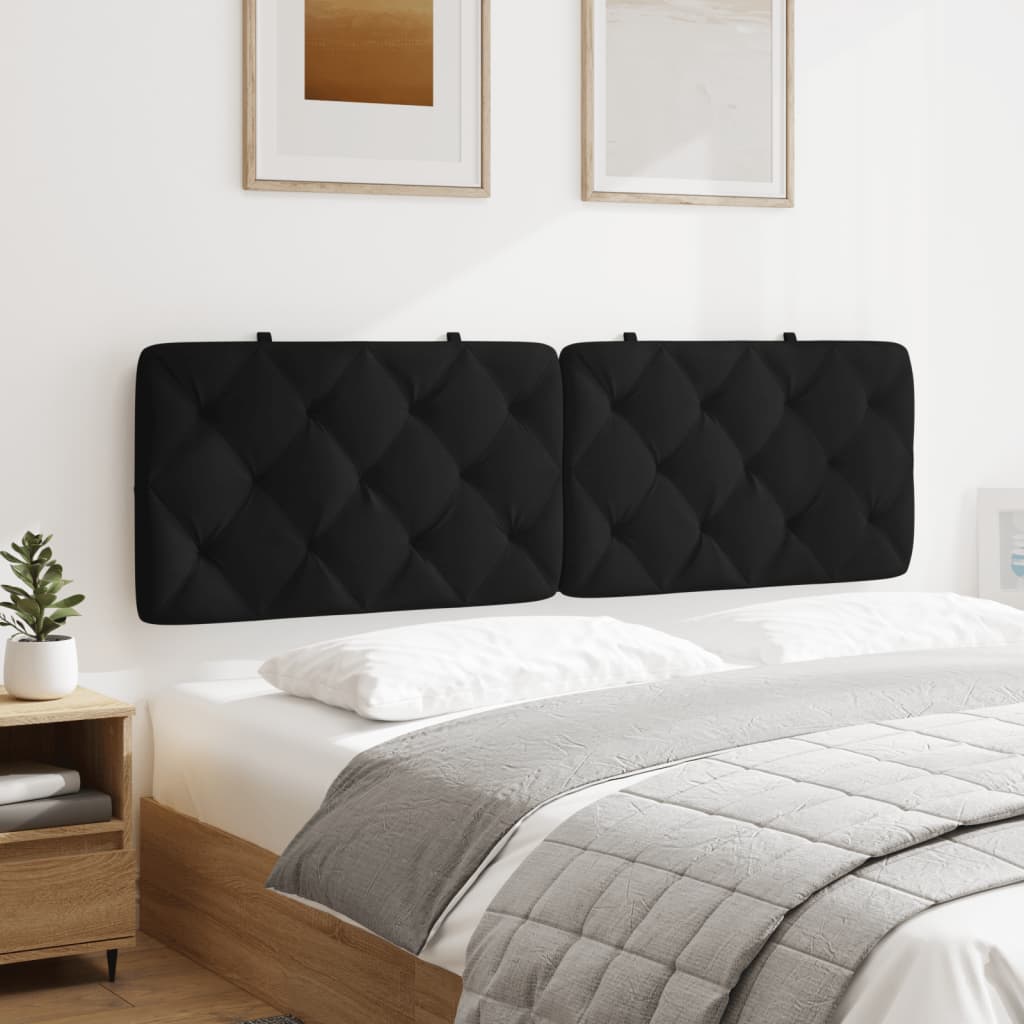 Headboard Cushion Black 160 cm Velvet