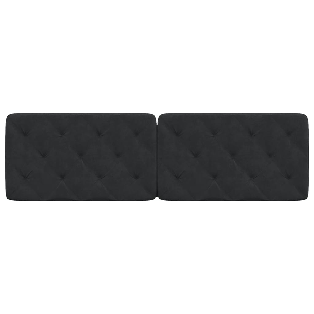 Headboard Cushion Black 160 cm Velvet