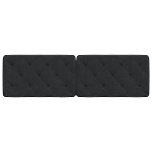Headboard Cushion Black 160 cm Velvet