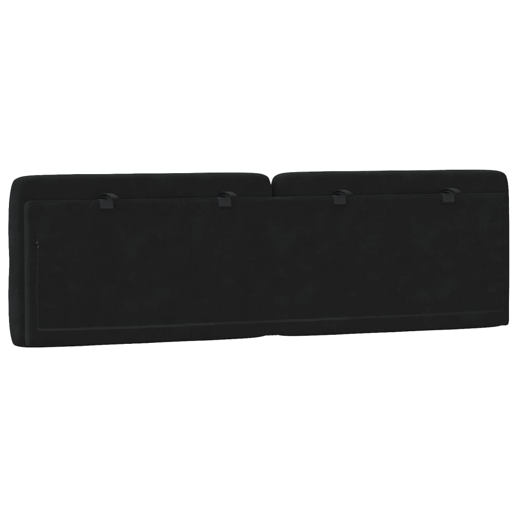 Headboard Cushion Black 160 cm Velvet