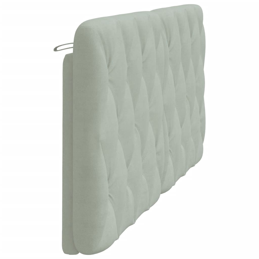 Headboard Cushion Light Grey 180 cm Velvet