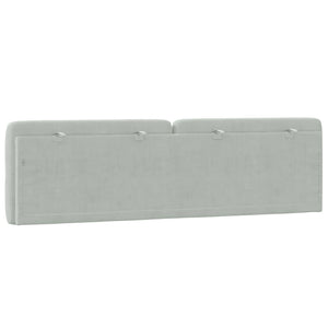 Headboard Cushion Light Grey 180 cm Velvet