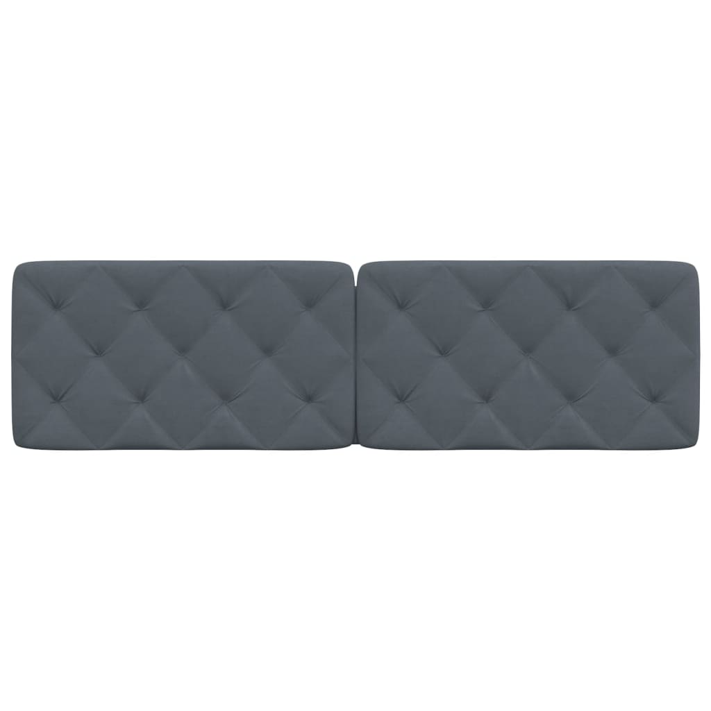 Headboard Cushion Dark Grey 180 cm Velvet