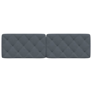 Headboard Cushion Dark Grey 180 cm Velvet