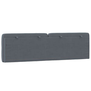 Headboard Cushion Dark Grey 180 cm Velvet