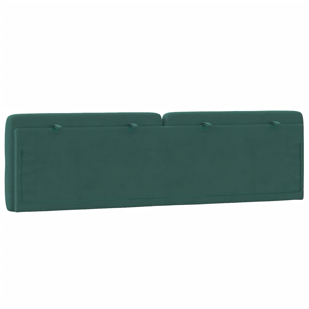 Headboard Cushion Dark Green 180 cm Velvet