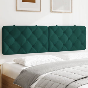 Headboard Cushion Dark Green 180 cm Velvet