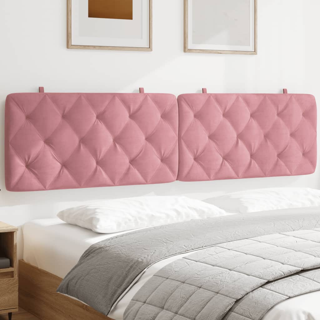 Headboard Cushion Pink 200 cm Velvet