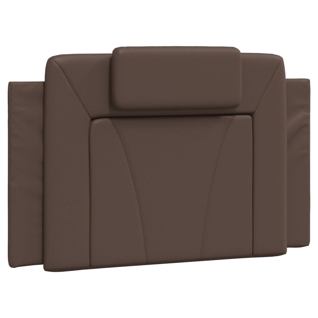 Headboard Cushion "Viana" Brown 80 cm Faux Leather