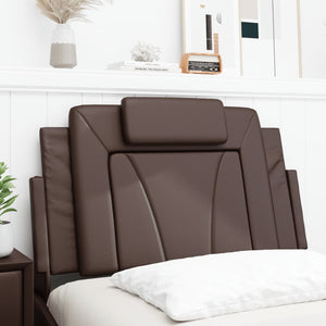 Headboard Cushion "Viana" Brown 80 cm Faux Leather