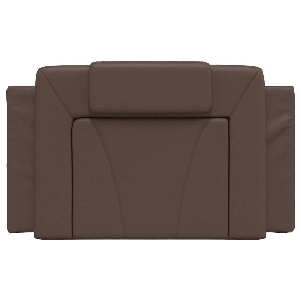Headboard Cushion "Viana" Brown 80 cm Faux Leather