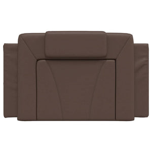Headboard Cushion "Viana" Brown 80 cm Faux Leather