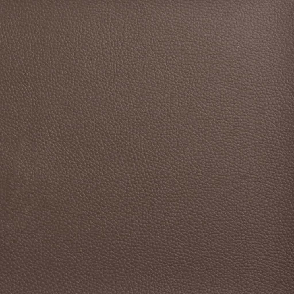 Headboard Cushion "Viana" Brown 80 cm Faux Leather
