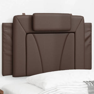 Headboard Cushion "Viana" Brown 80 cm Faux Leather