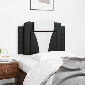 Headboard Cushion "Viana" Black and White 80 cm Faux Leather