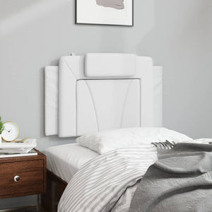 Headboard Cushion "Viana" White 90 cm Faux Leather
