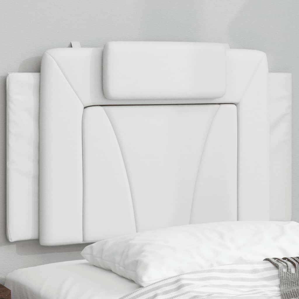 Headboard Cushion "Viana" White 90 cm Faux Leather