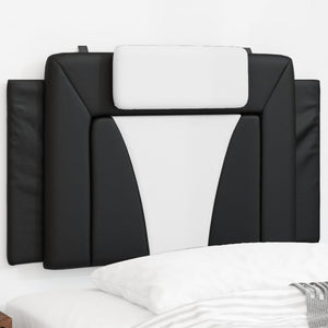 Headboard Cushion "Viana" Black and White 90 cm Faux Leather