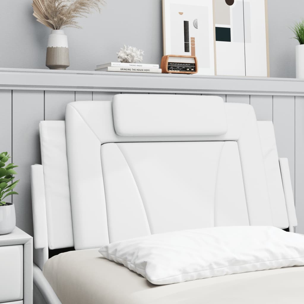 Headboard Cushion "Viana" White 100 cm Faux Leather