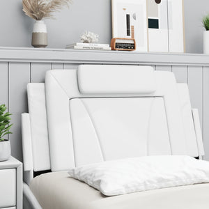 Headboard Cushion "Viana" White 100 cm Faux Leather