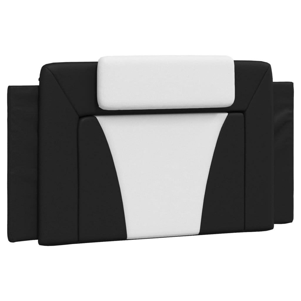 Headboard Cushion "Viana" Black and White 100 cm Faux Leather