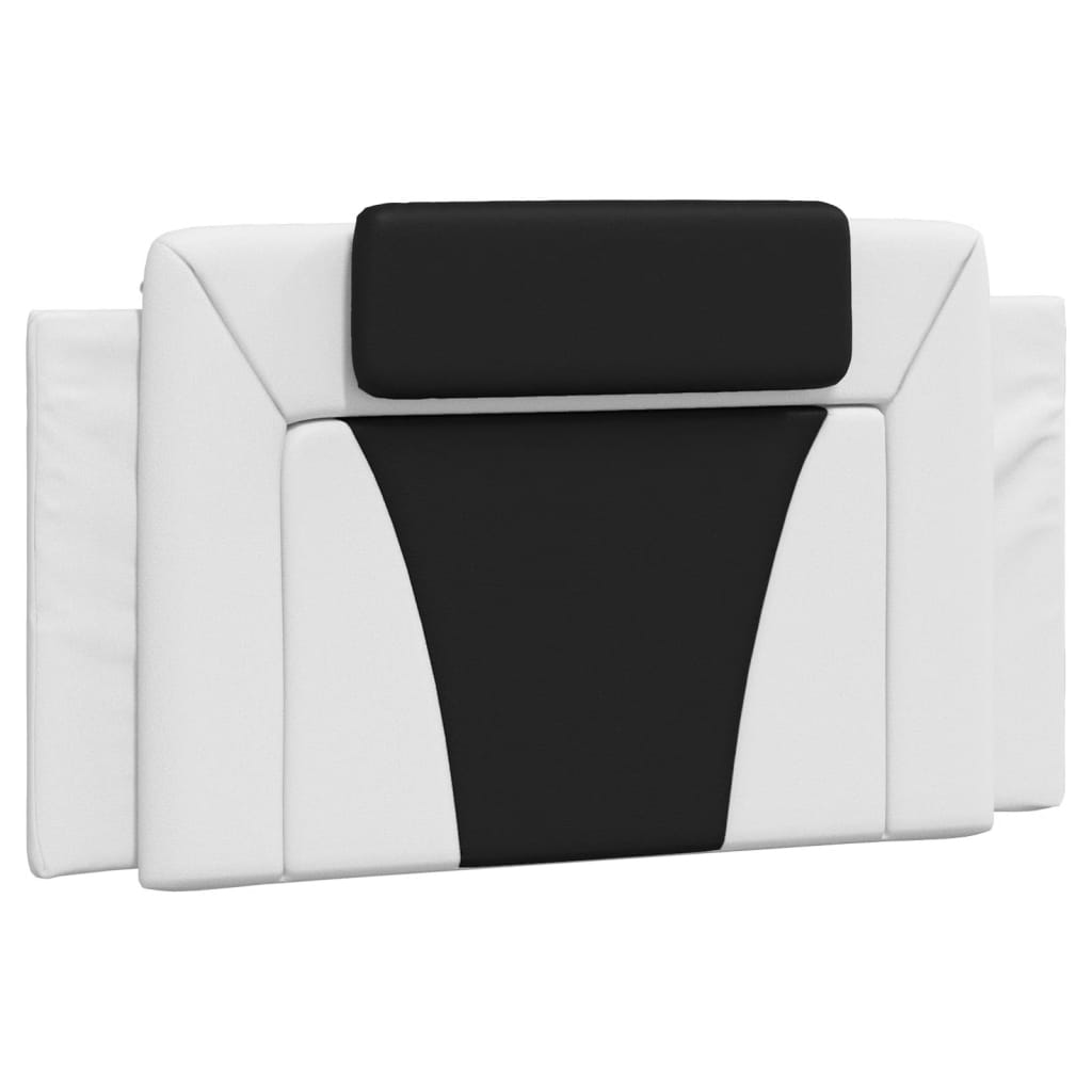 Headboard Cushion "Viana" White and Black 100 cm Faux Leather
