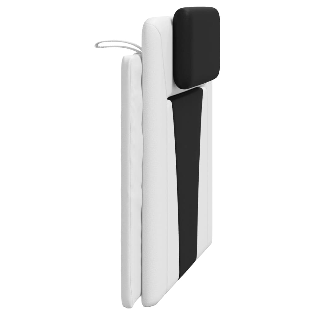 Headboard Cushion "Viana" White and Black 100 cm Faux Leather