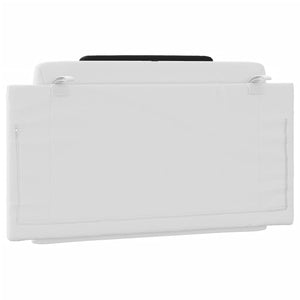 Headboard Cushion "Viana" White and Black 100 cm Faux Leather