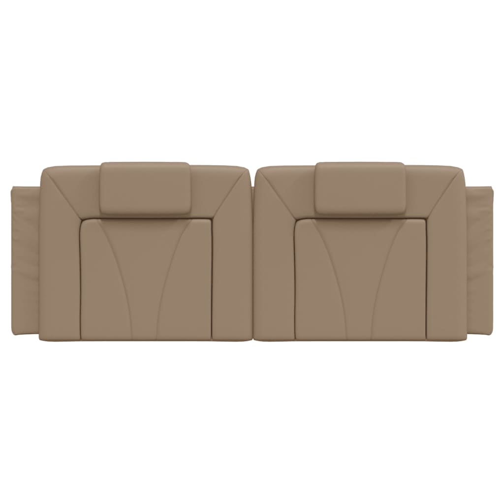 Headboard Cushion "Viana" Cappuccino 120 cm Faux Leather