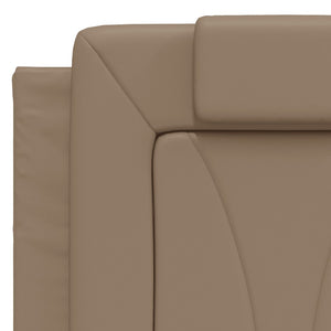 Headboard Cushion "Viana" Cappuccino 120 cm Faux Leather