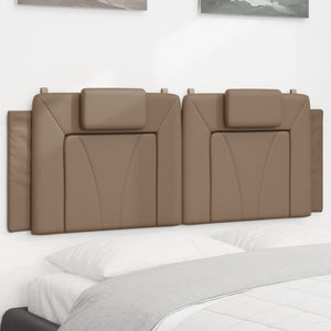 Headboard Cushion "Viana" Cappuccino 120 cm Faux Leather