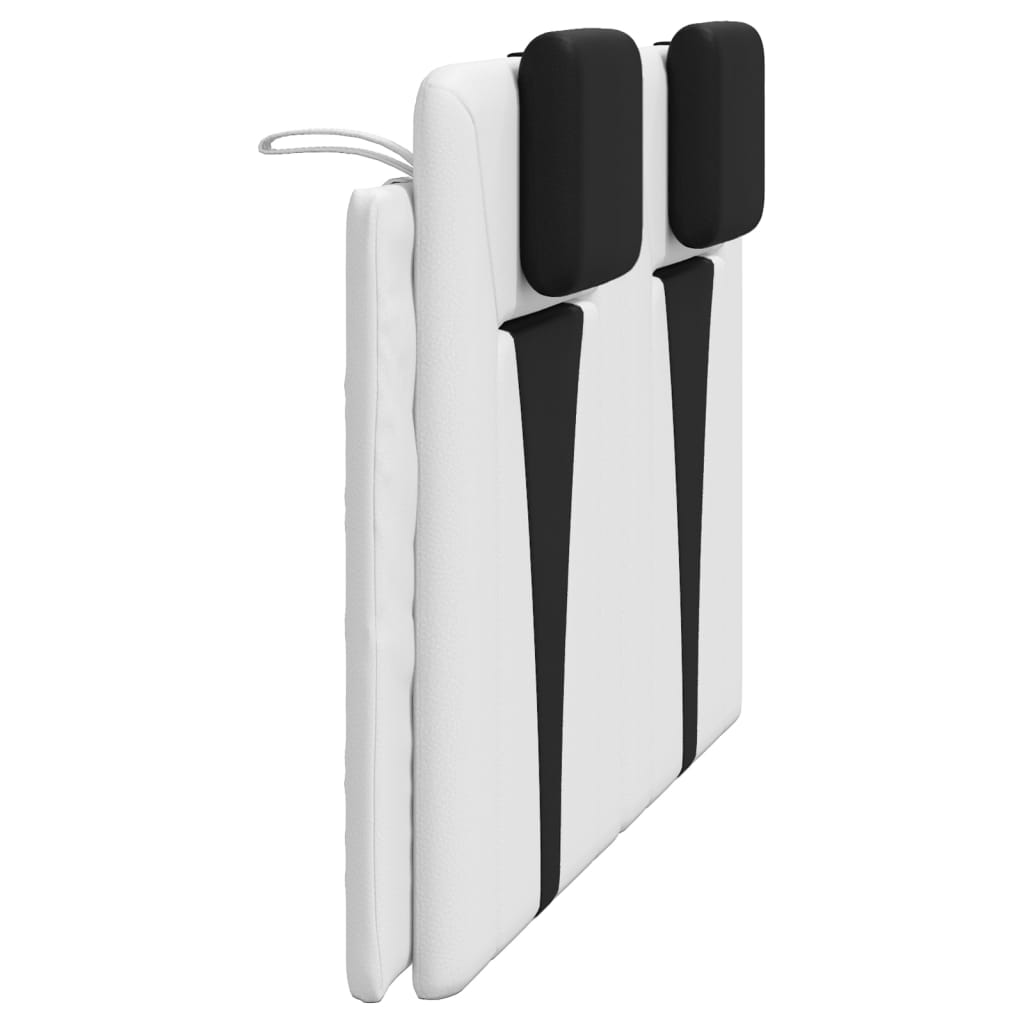 Headboard Cushion "Viana" White and Black 120 cm Faux Leather